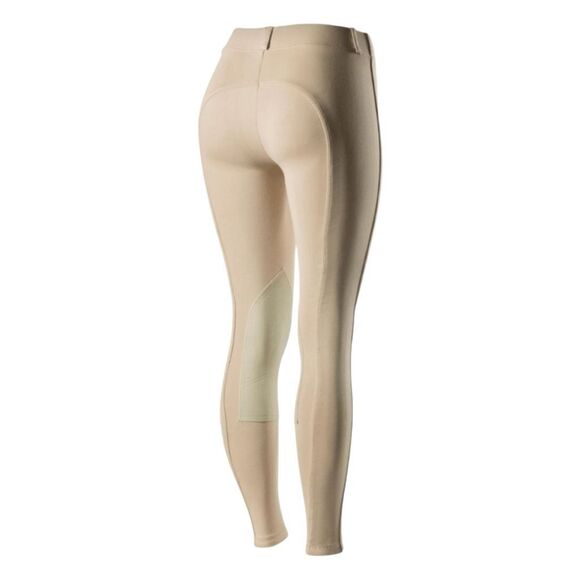 Horze Equinavia Ella Breeches Riding Pants Tan Pull-On Knee Patch Comfortable Wa - Picture 3 of 10